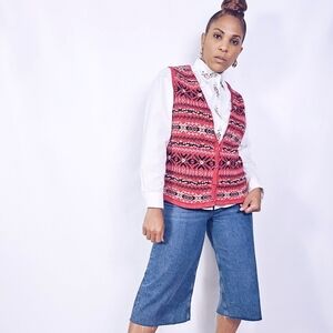 Vintage Embroidered Knit Vest